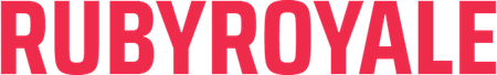 Rubyroyale casino logo with royal crown and ruby gemstone symbolizing premium gaming experience